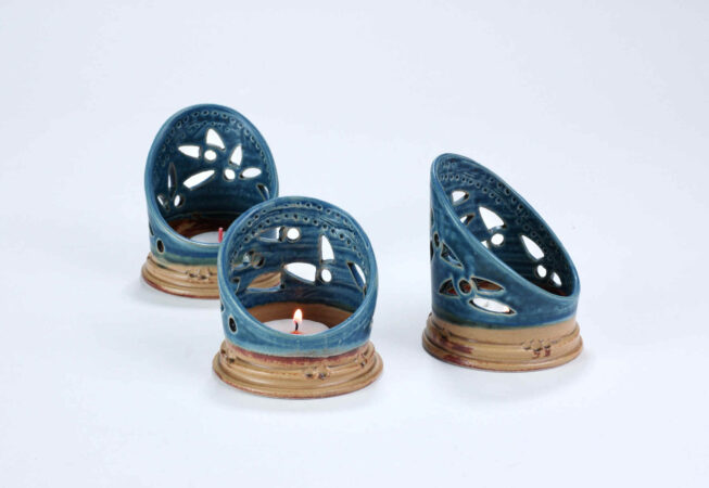 Windlichter Zylo blau